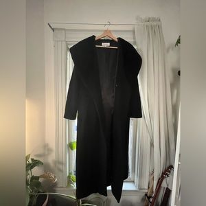 Vintage Calvin Klein Black Wool Coat size 10
